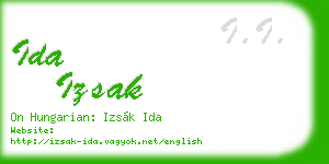 ida izsak business card